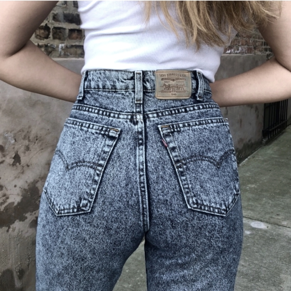 Levi's CP 1980s orange tab acid wash jeans 38x30